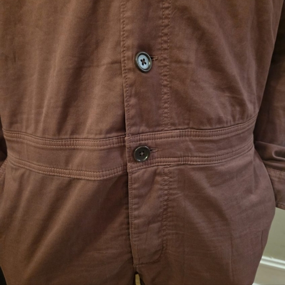 BR/HTG-SF-78 Banana Republic Reissue M Chocolate Rust Utility Jumpsuit Gorpcore - Picture 5 of 16